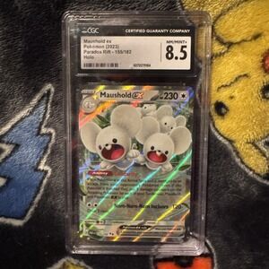 Pokemon SV Paradox Rift Maushold ex Holo #155/182 CGC 8.5 Sealed NM